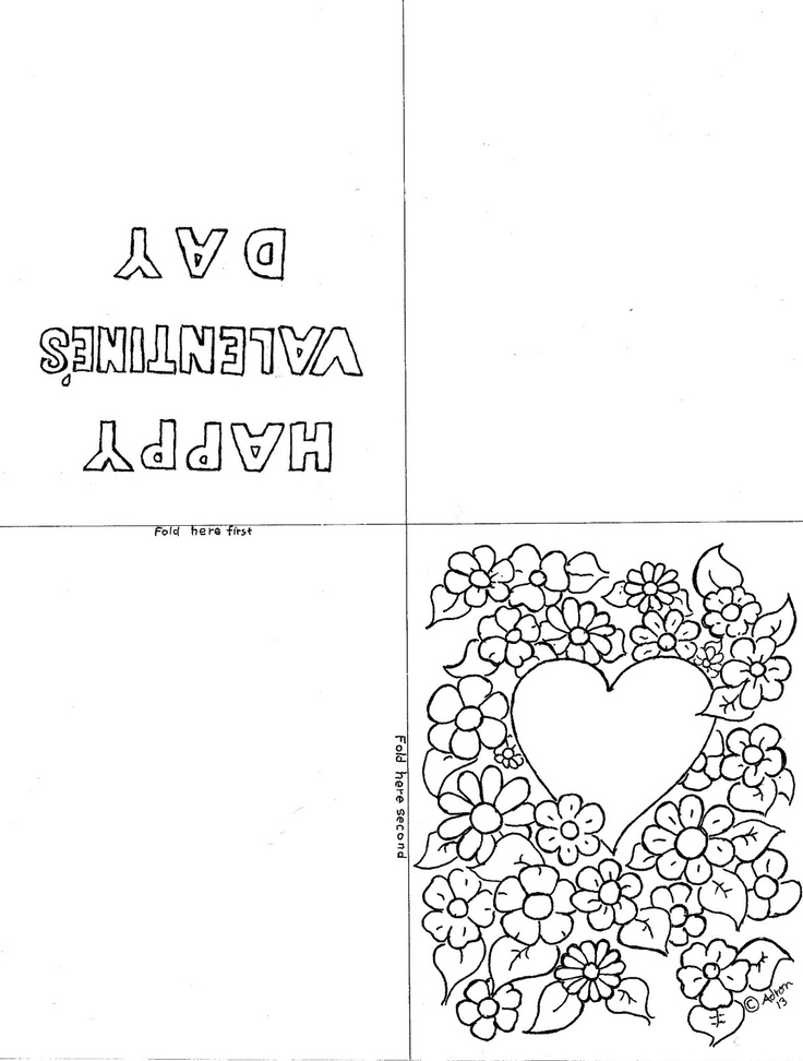Foldable Printable Valentines Day Cards To Color Dev onallcylinders