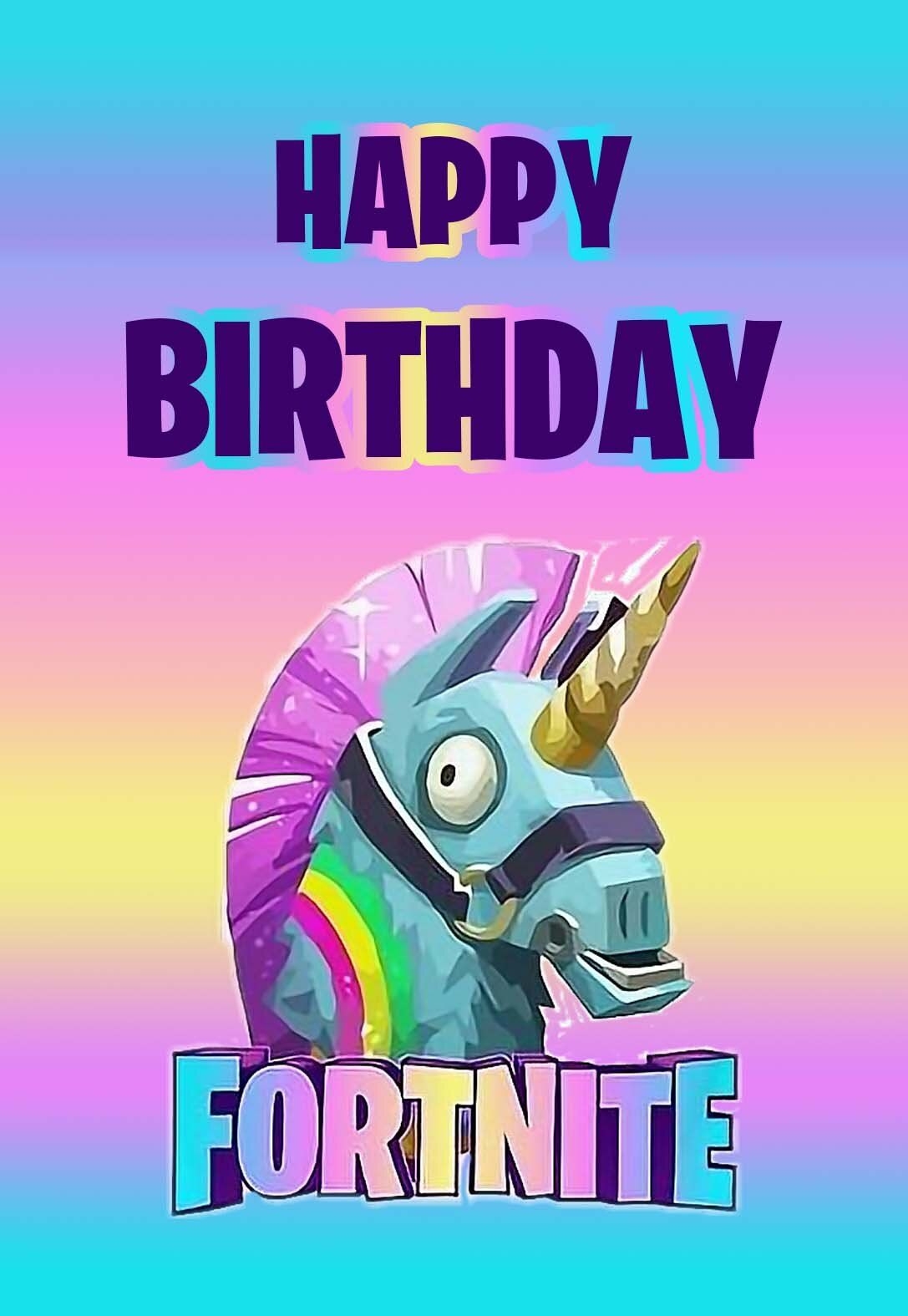 Fortnite Birthday Card Free Printable