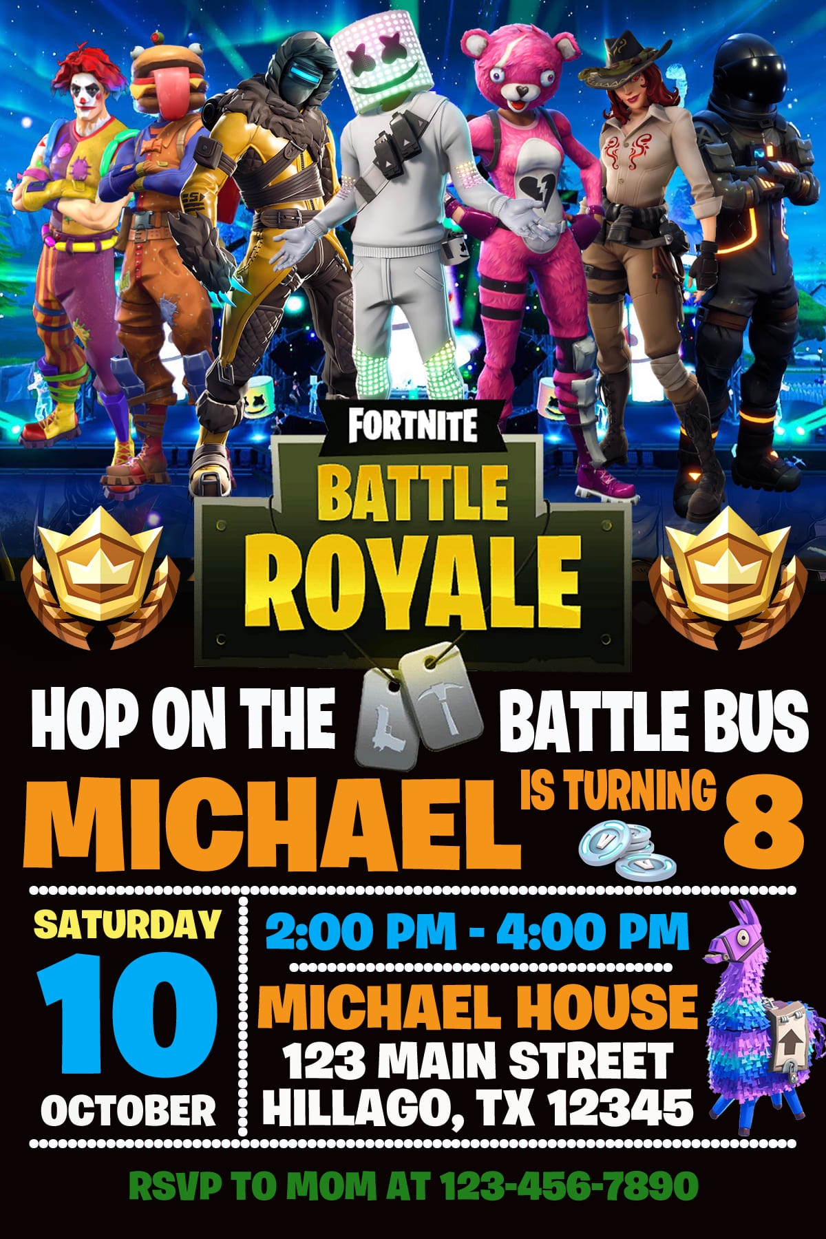Fortnite Birthday Invitation Printable Birthday Invit Vrogue co