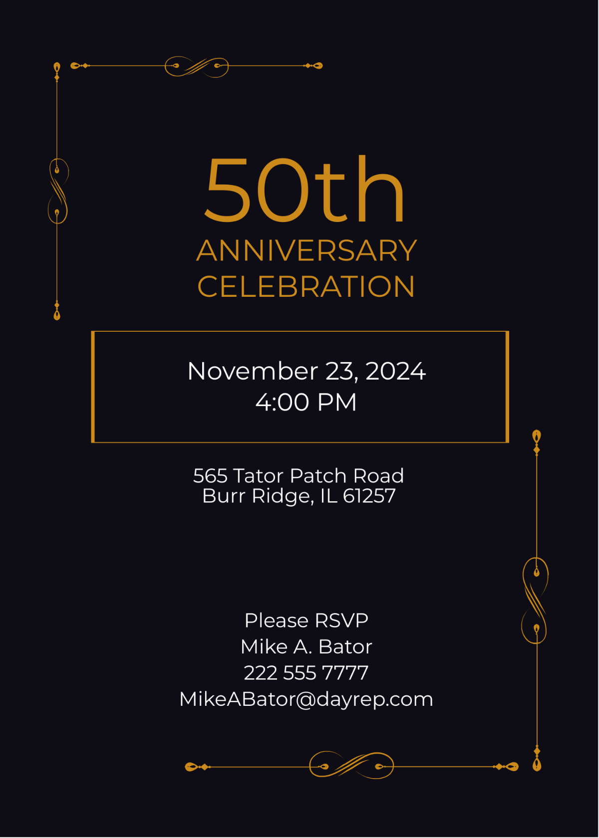 Free 50th Anniversary Invitation Template To Edit Online