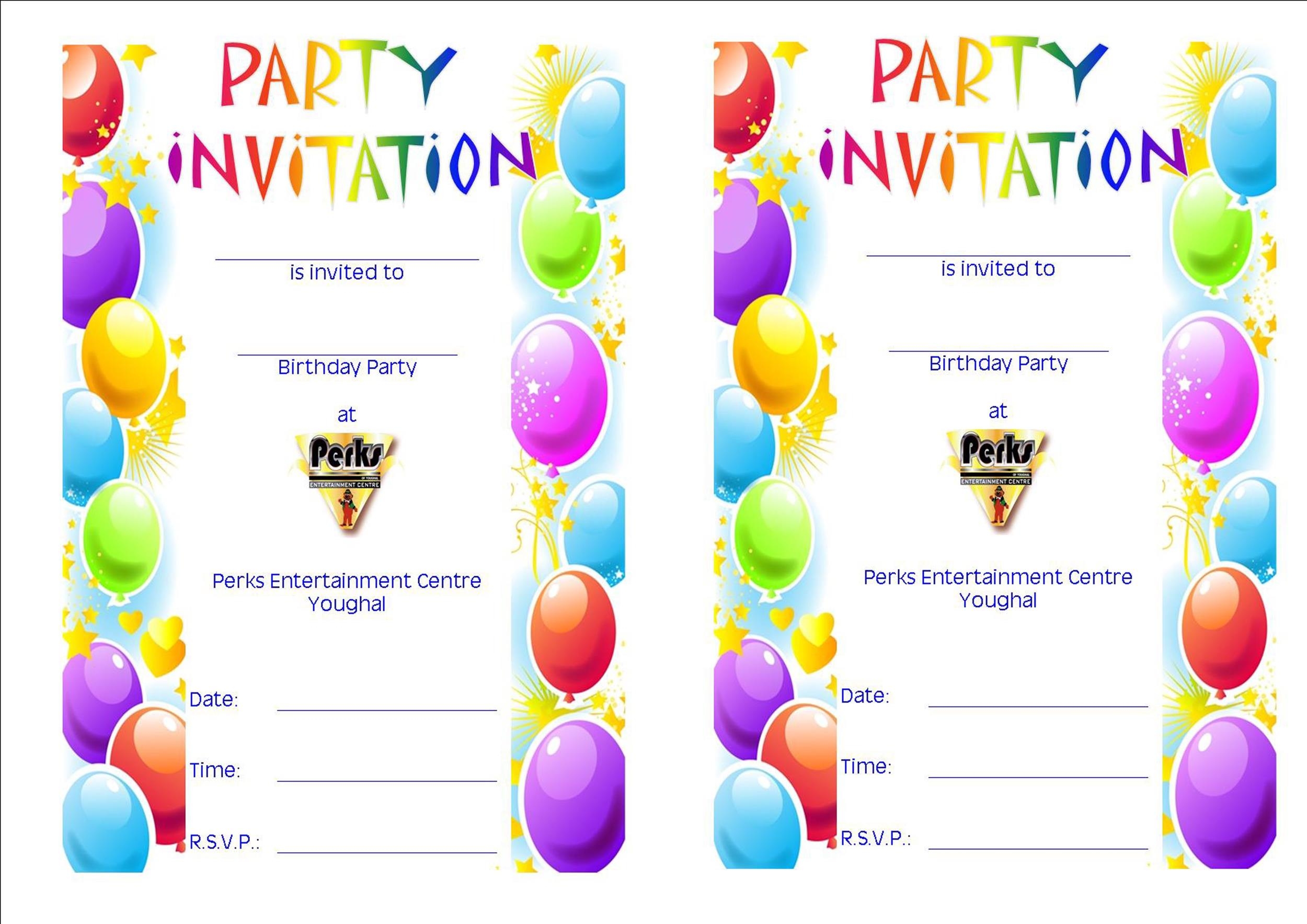 Free Birthday Invitation Templates Printable Printable Free Templates