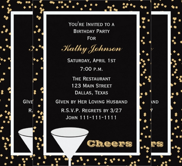 Free Birthday Party Invitations Templates For Adults