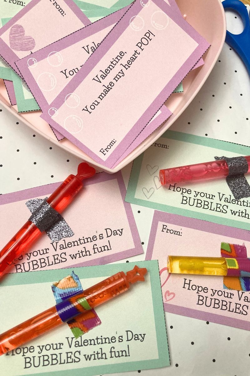 Free Bubble Valentines Day Card Printable PDF