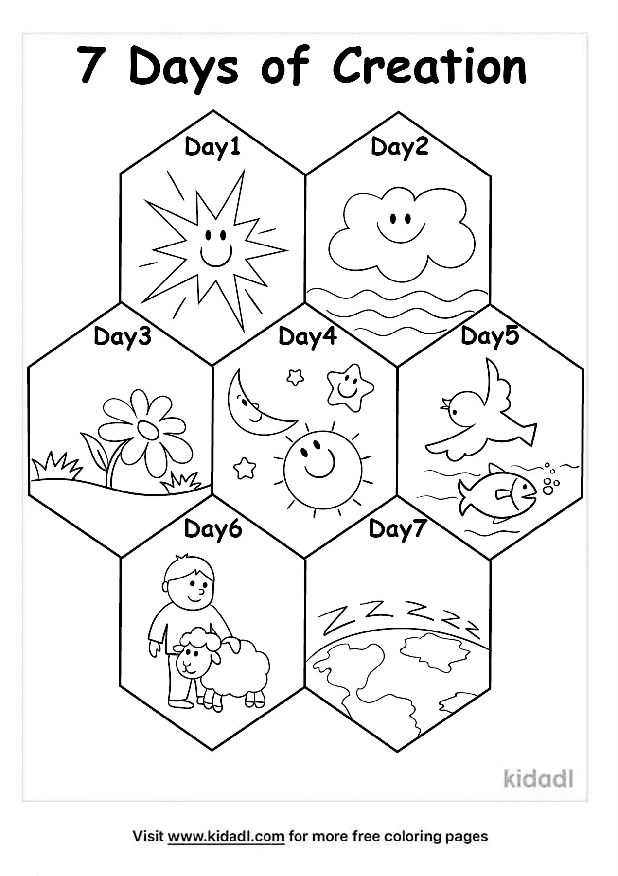 Free Days Of Creation Coloring Page Coloring Page 55 OFF