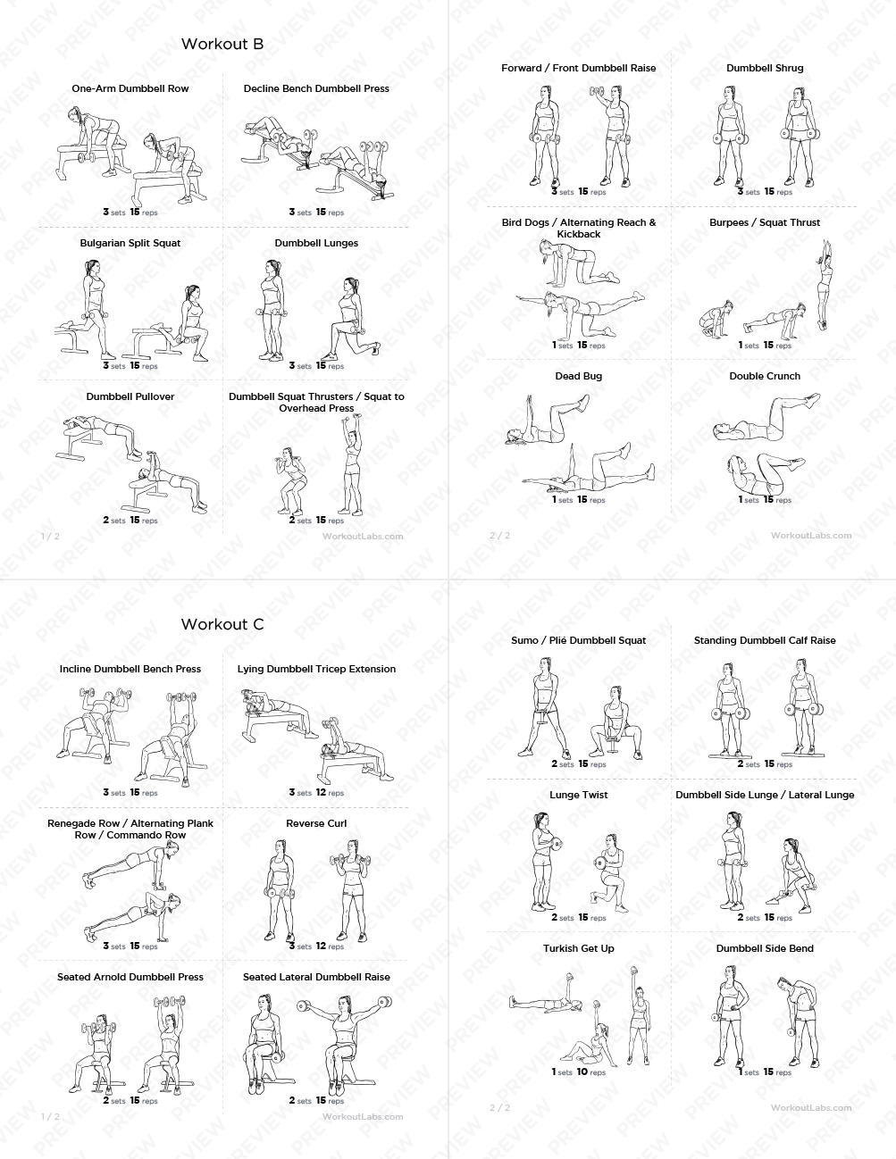 Free Dumbbell Workout Chart Pdf EOUA Blog