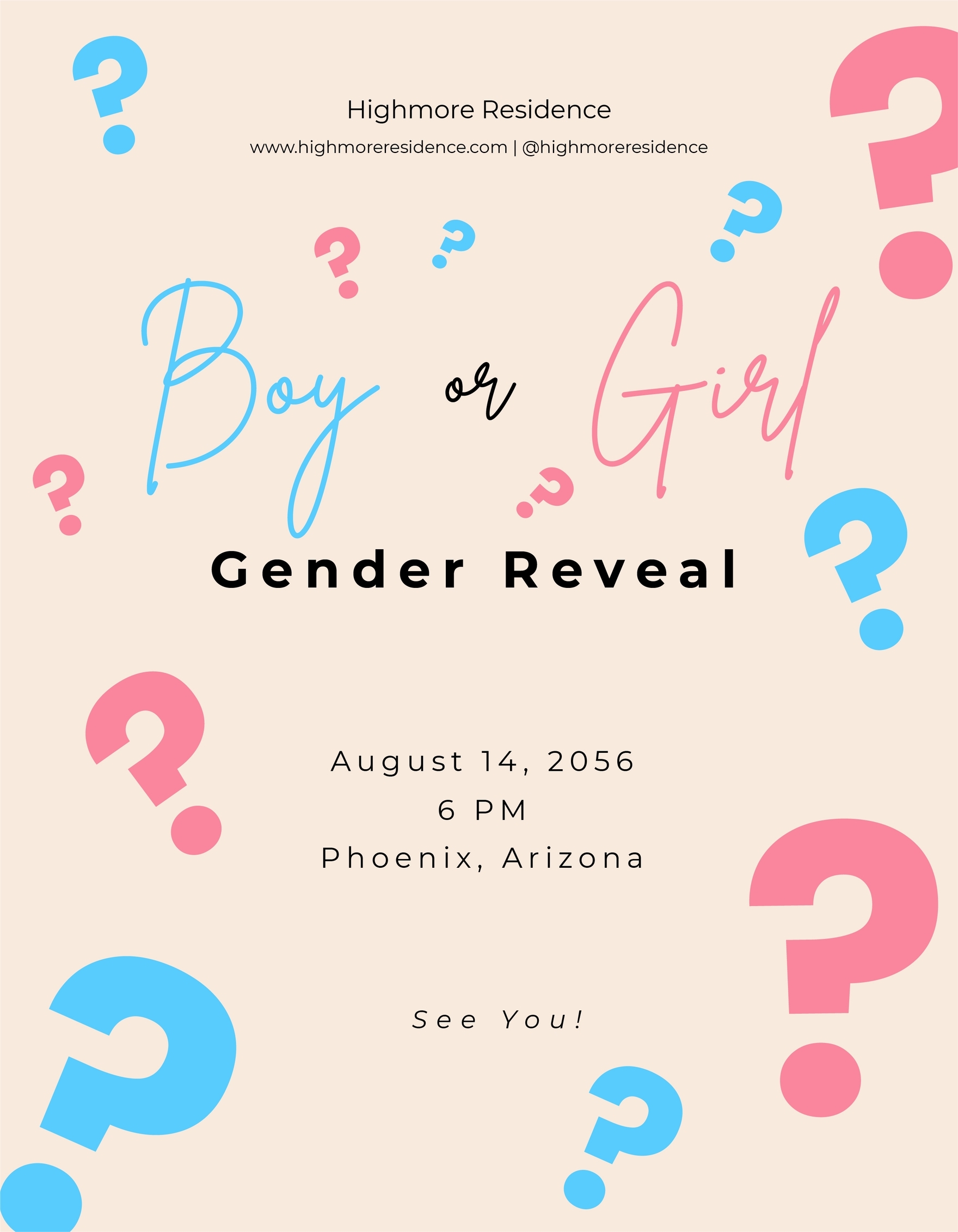 Free Editable Gender Reveal Templates In Publisher To Download