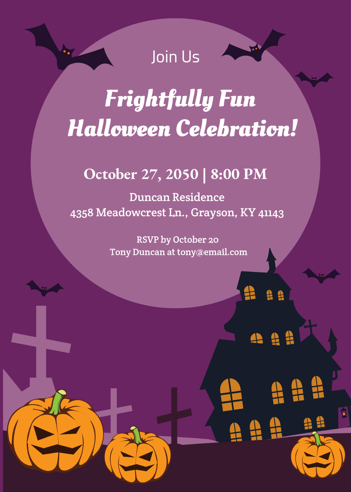 Free Editable Halloween Invitation Template To Edit Online