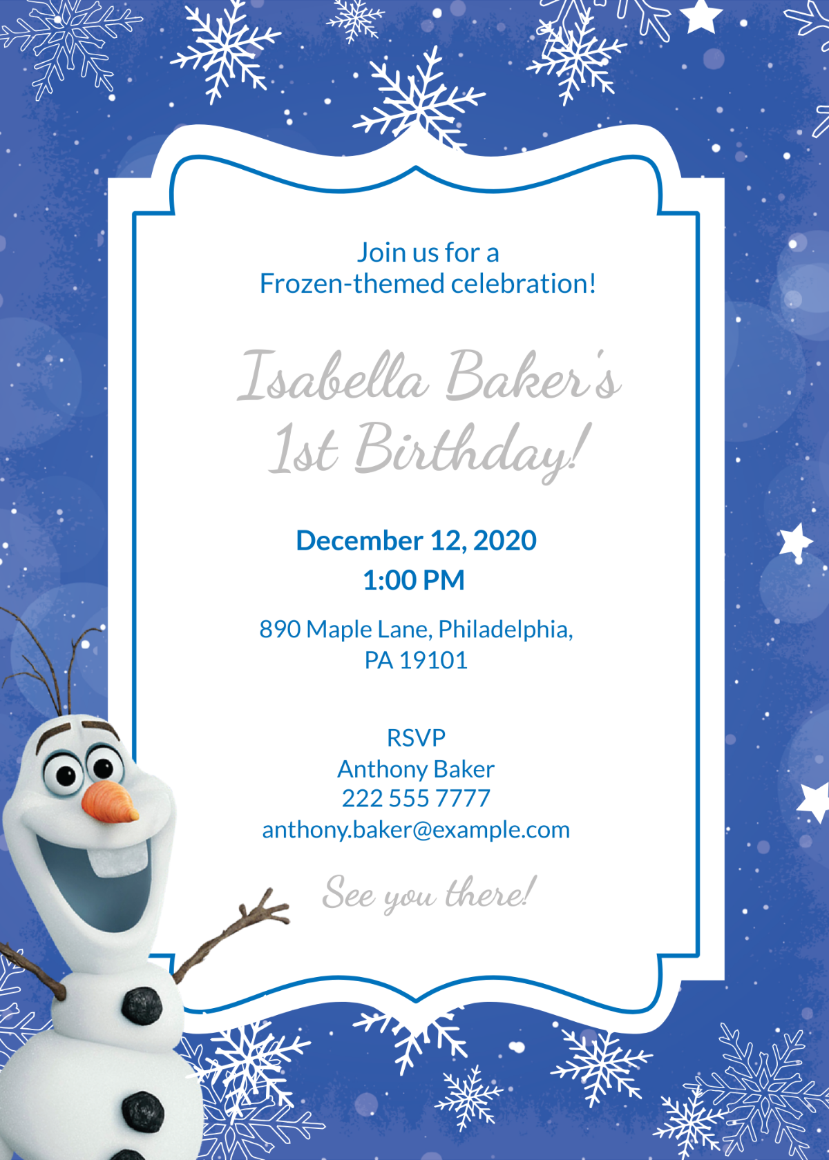 Free Frozen Birthday Invitation Template To Edit Online
