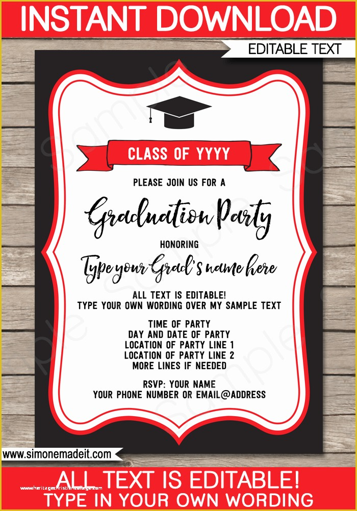 Free Graduation Invitation Templates Of Graduation Party Invitations