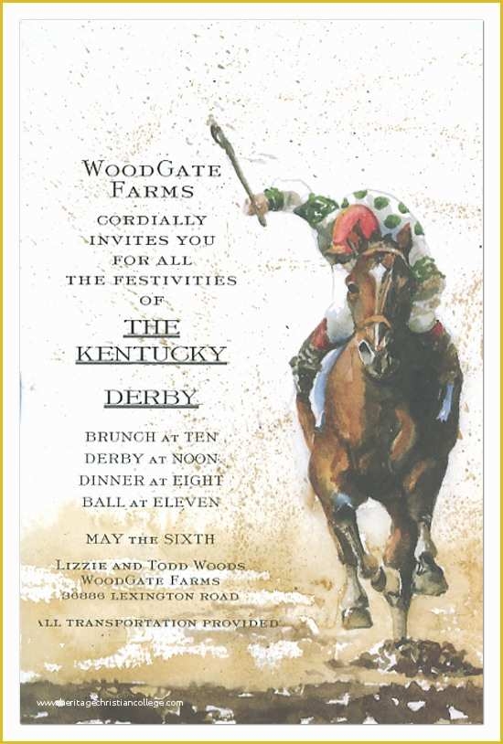 Free Horse Invitation Template Of Horse Race Invitation 