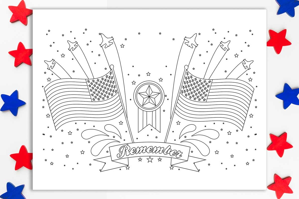 Free Memorial Day Printable Coloring Pages Page 8 Mom Envy
