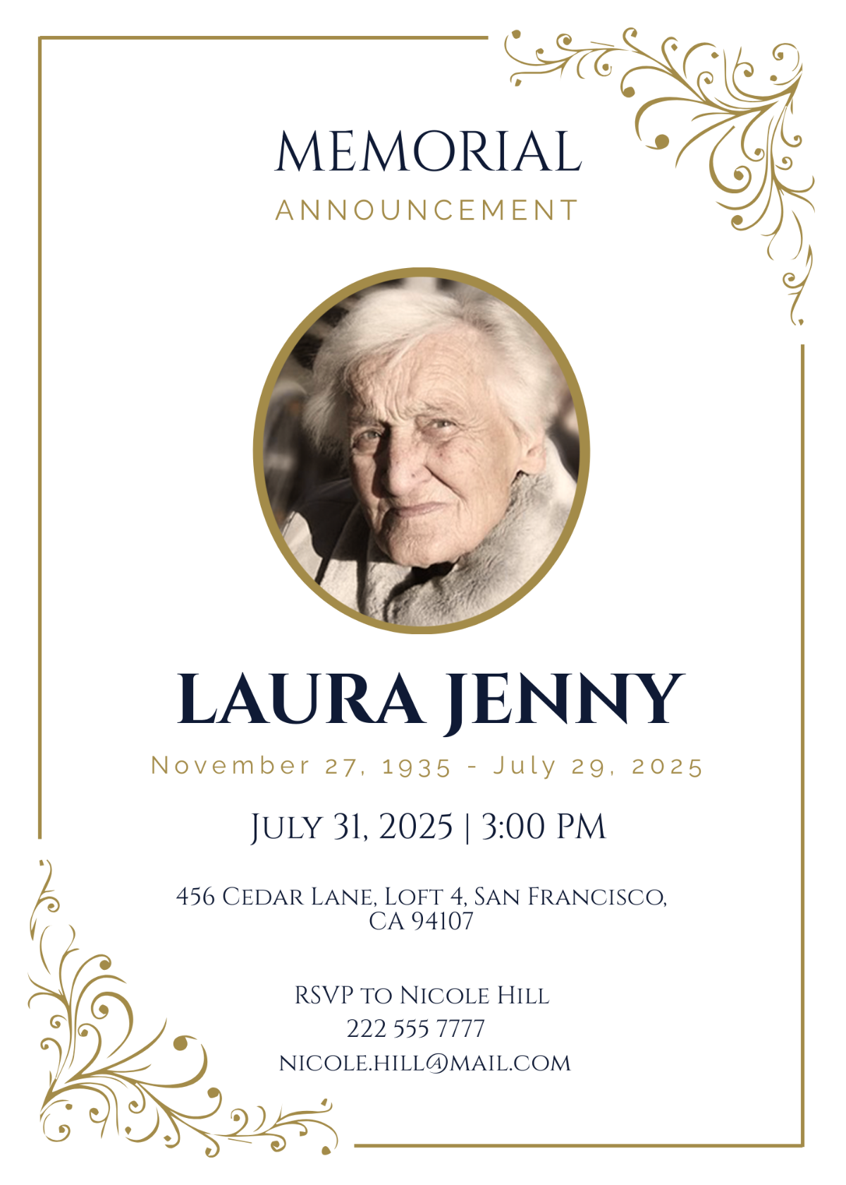 FREE Memorial Invitation Templates Examples Edit Online Download 