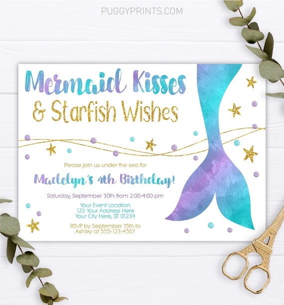 Free Mermaid Invitation Templates Printable Download Free Mermaid 