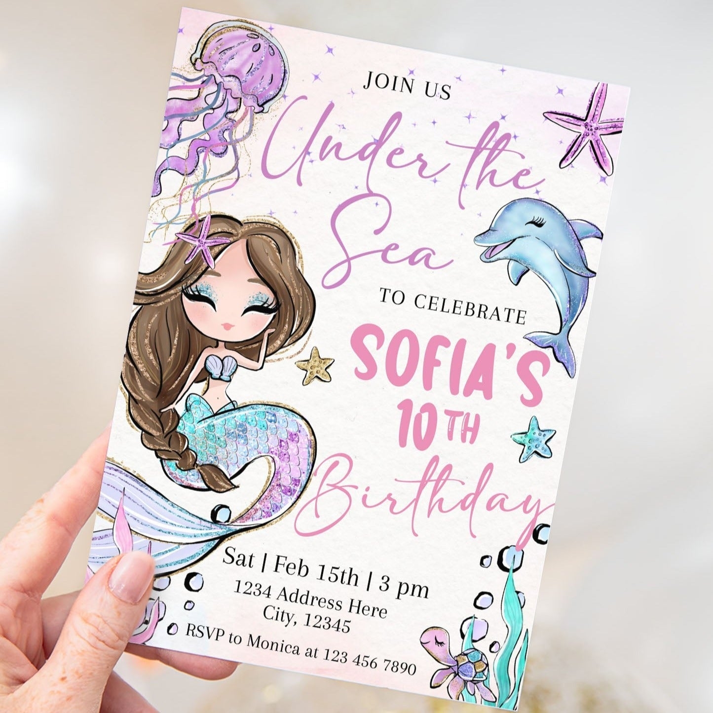 Free Mermaid Invitation Templates Printable Download Free Mermaid 