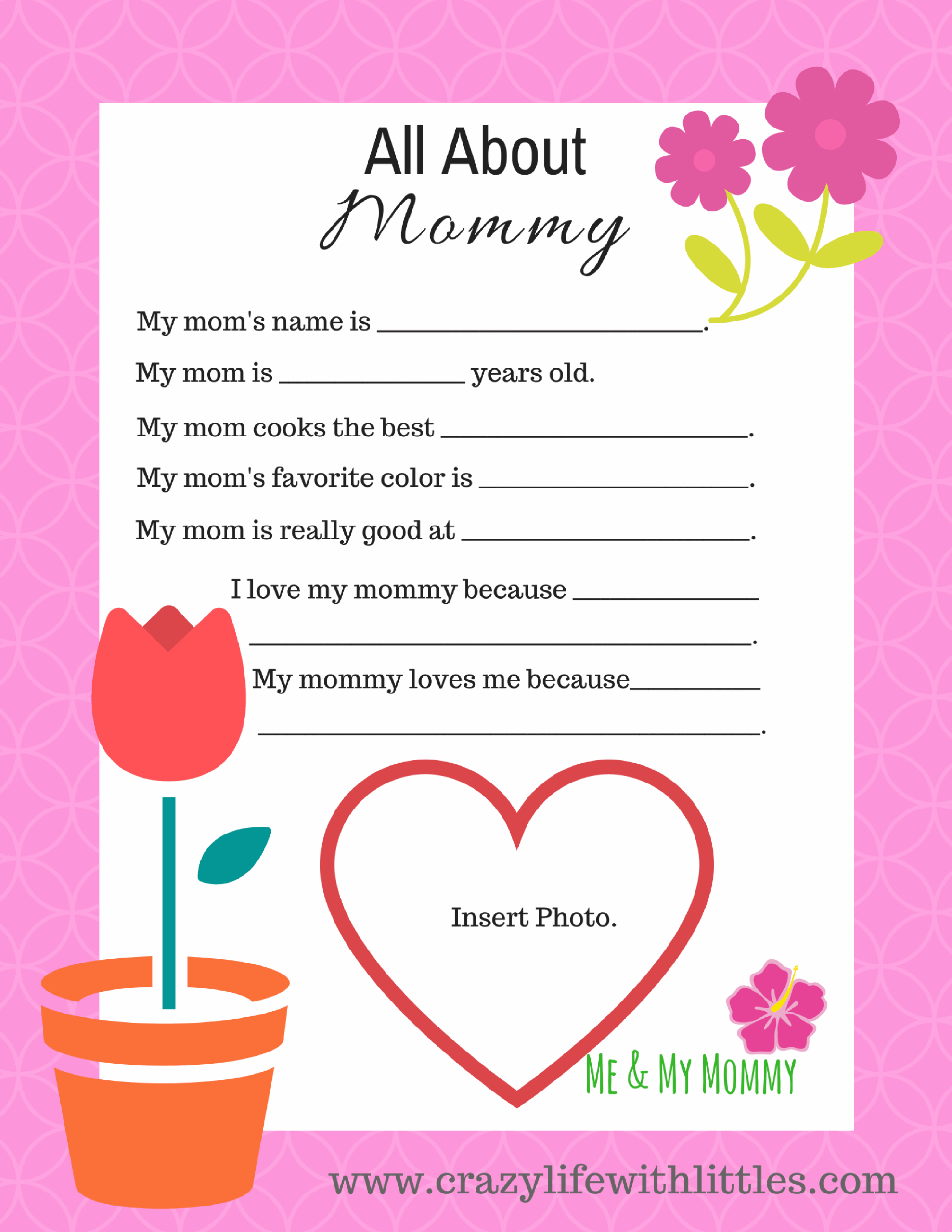 FREE MOTHER S DAY PRINTABLE FROM TODDLERS Crazy Life With Littles