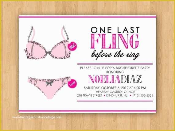 Free Online Bachelorette Party Invitations Templates Of E Last Fling 
