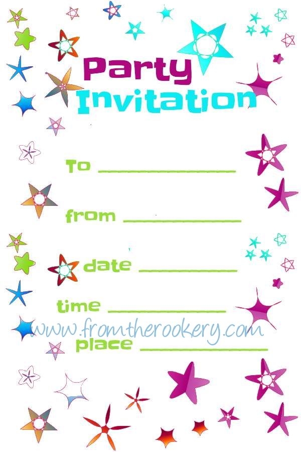 Free Party Invitations Printable Invite Templates