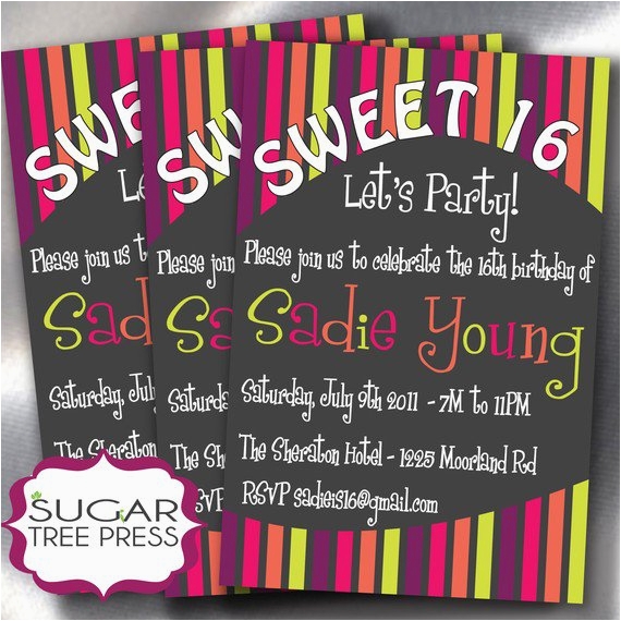 Free Printable 16th Birthday Invitations BirthdayBuzz