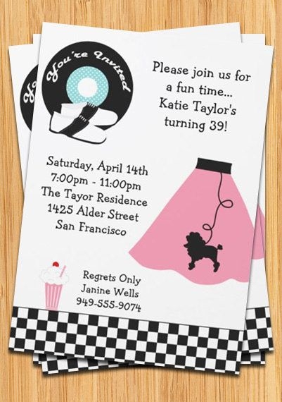 Free Printable 50 39 s Party Invitation Templates Free The Templates Art