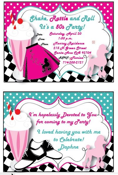 Free Printable 50 39 s Party Invitation Templates Free The Templates Art