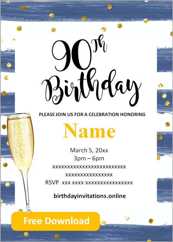 FREE Printable 50th Birthday Invitations Templates Party Invitation