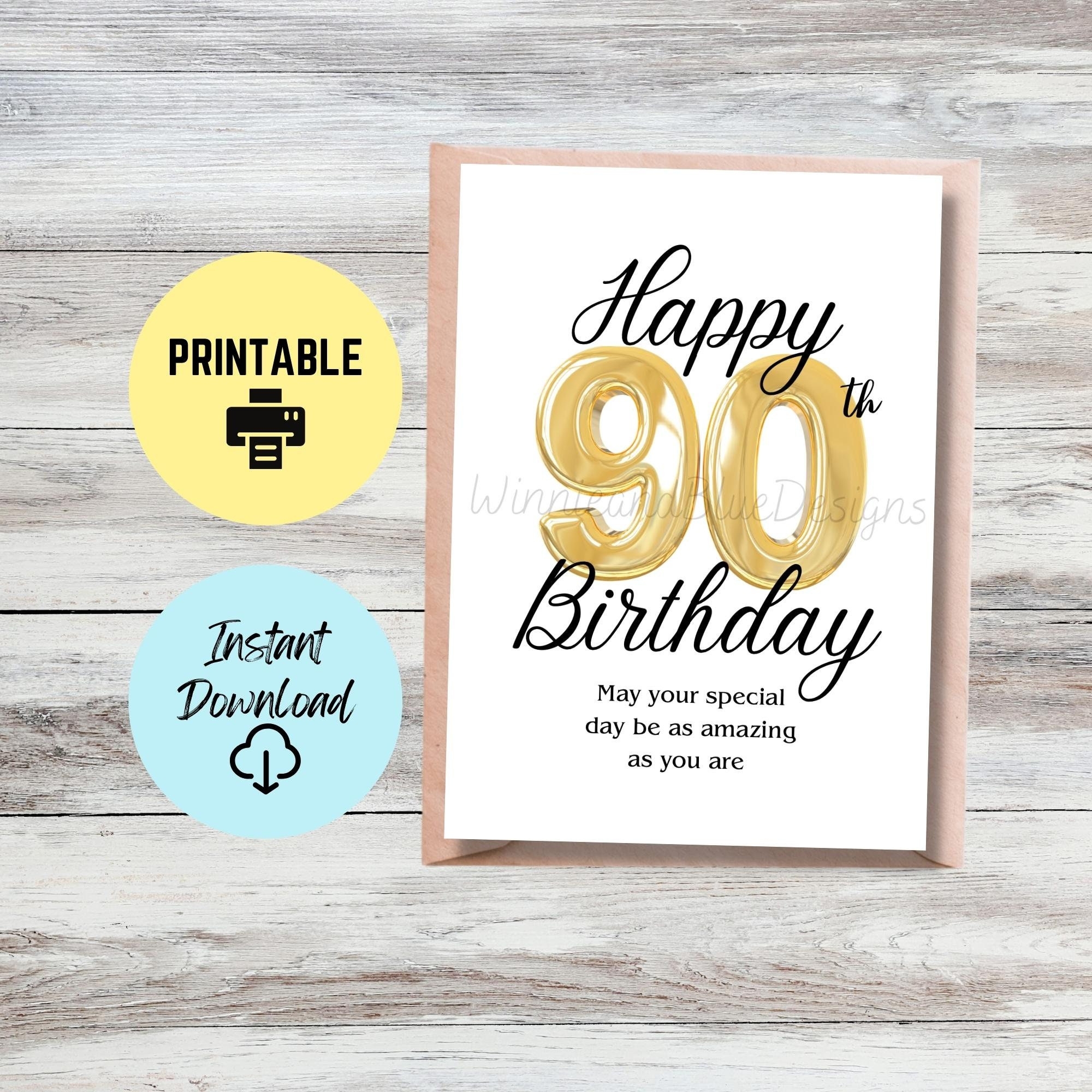 Free Printable 90th Birthday Cards