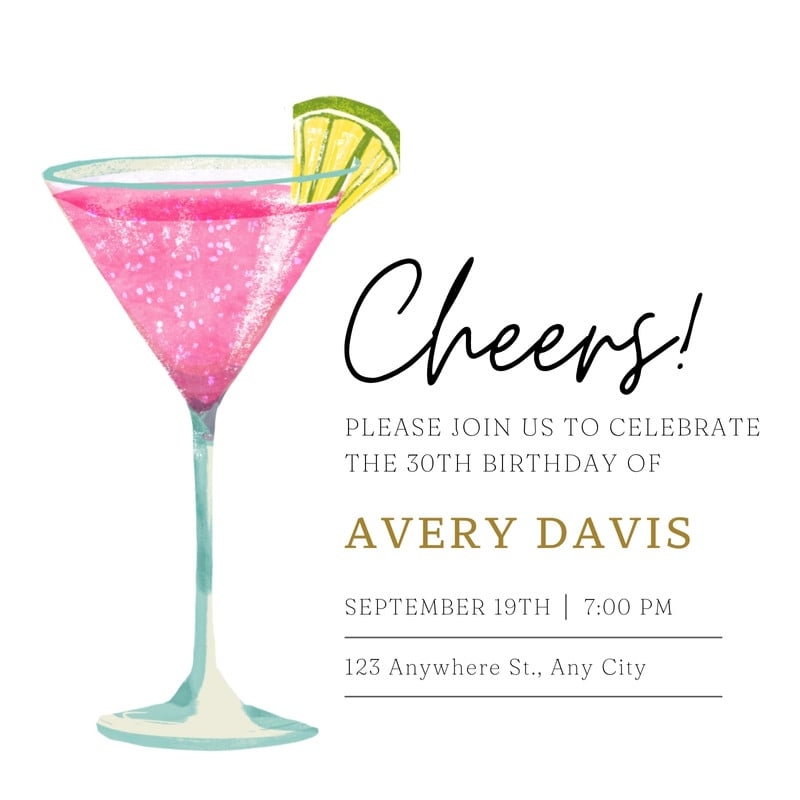 Free Printable Adult Birthday Invitation Templates Canva