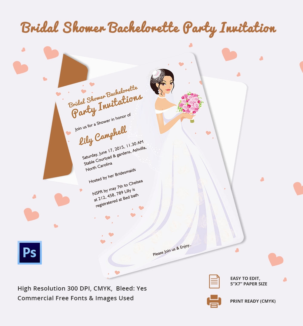 Free Printable Bachelorette Party Invitations Template Printable