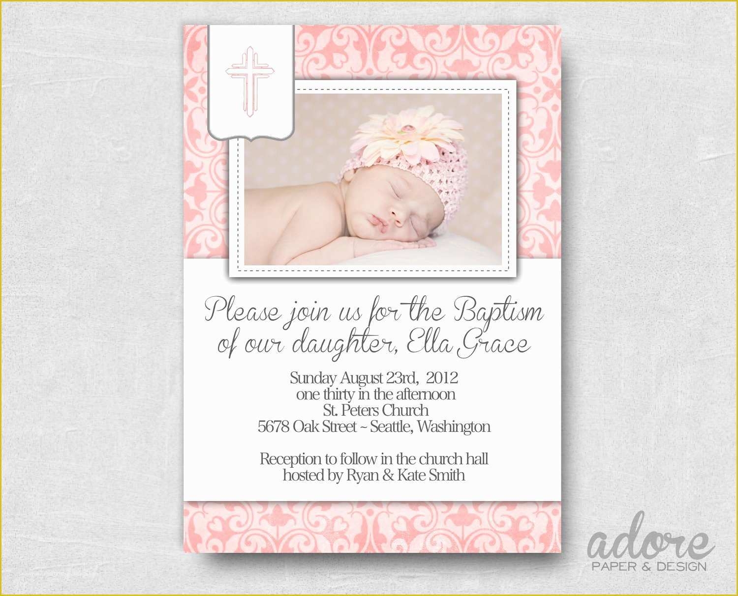 Free Printable Baptism Invitations Templates Of Free Printable 