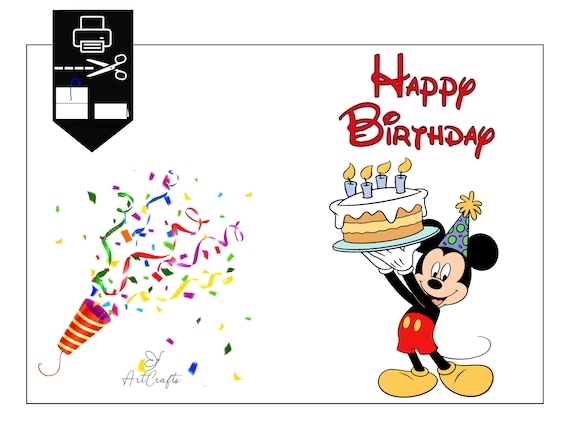 Free Printable Birthday Cards Mickey Mouse Download Free Printable 