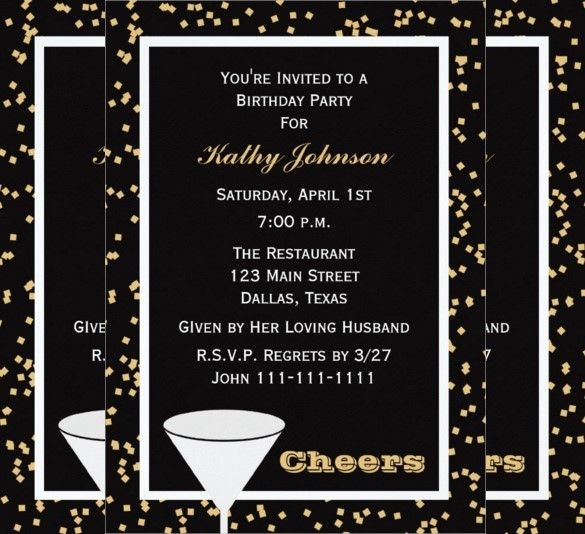 Free Printable Birthday Invitations Adults Birthday Invitations FREE 