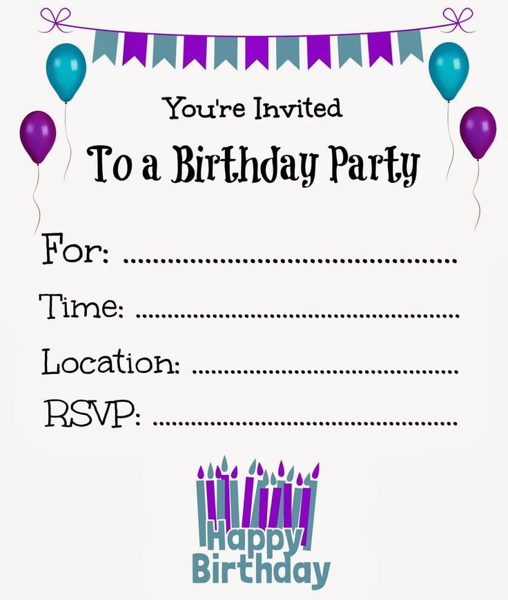 Free Printable Birthday Invitations Online FREE Printable Birthday 