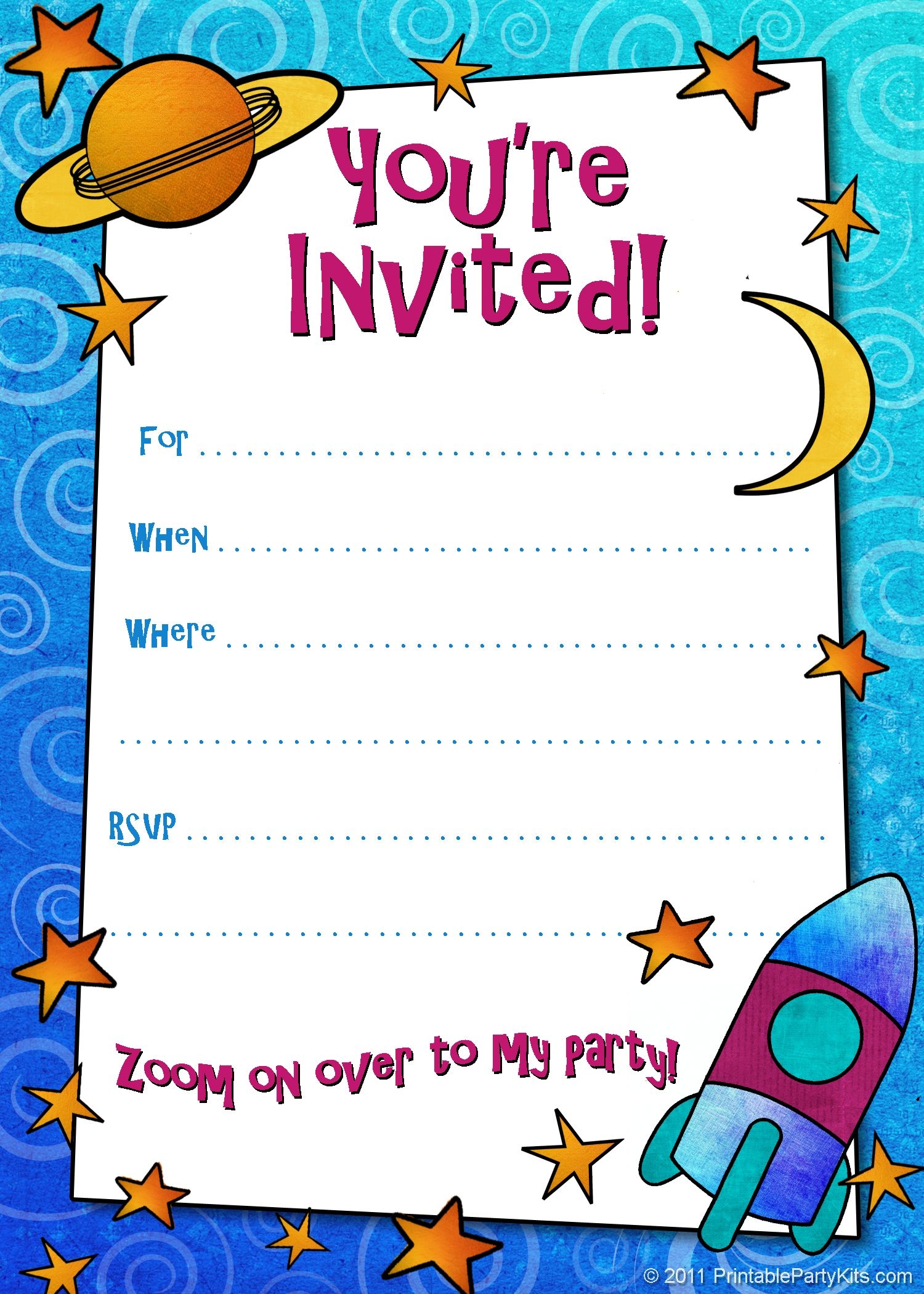 Free Printable Birthday Invitations
