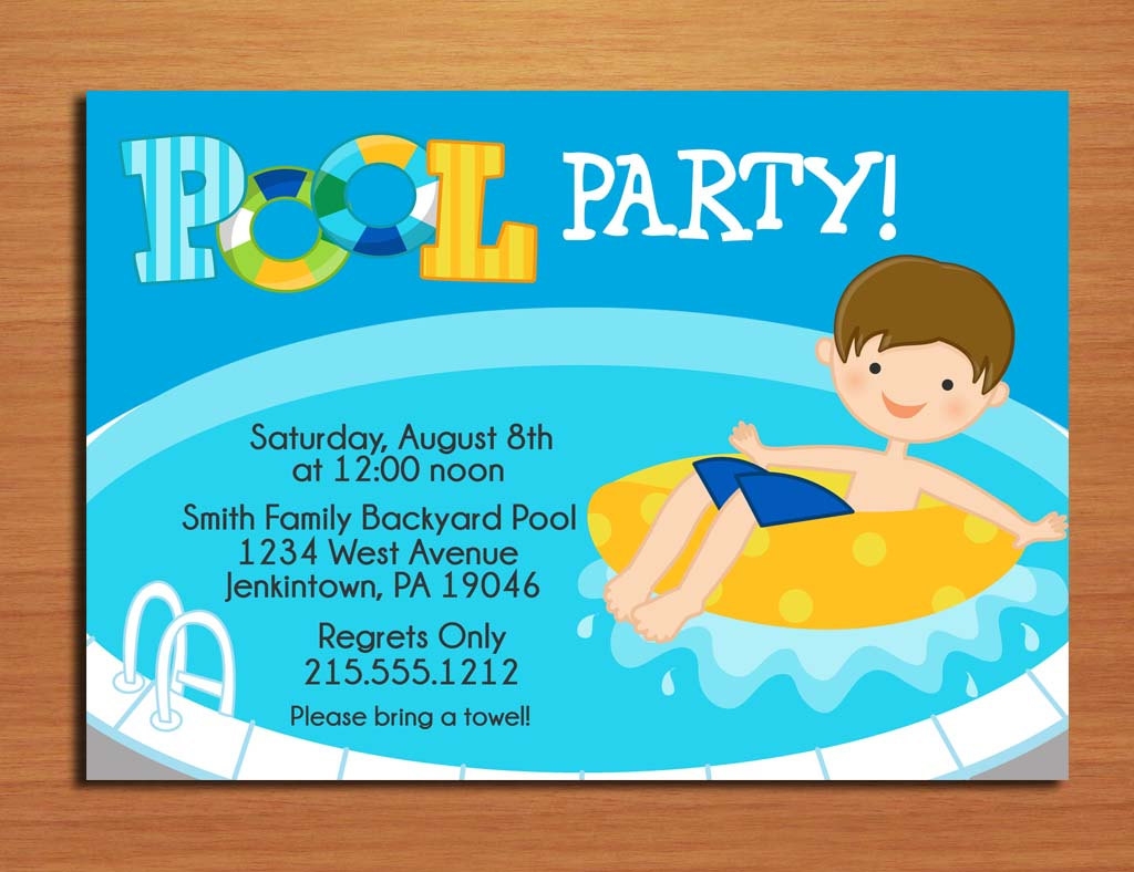 Free Printable Birthday Pool Party Invitations Dolanpedia