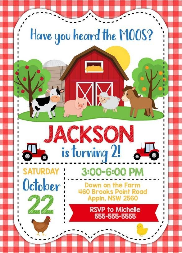 Free Printable Blank Farm Invitations