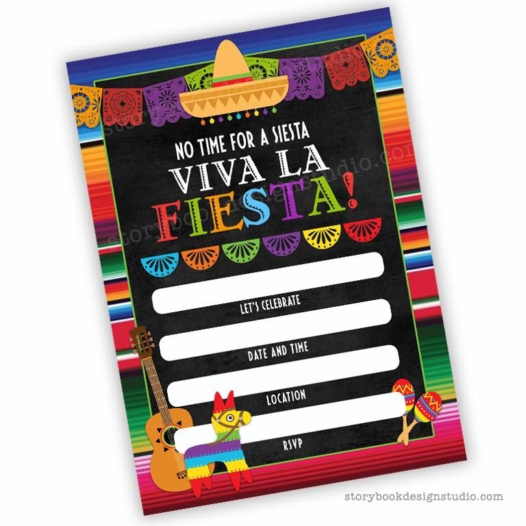Free Printable Blank Mexican Fiesta Invitations