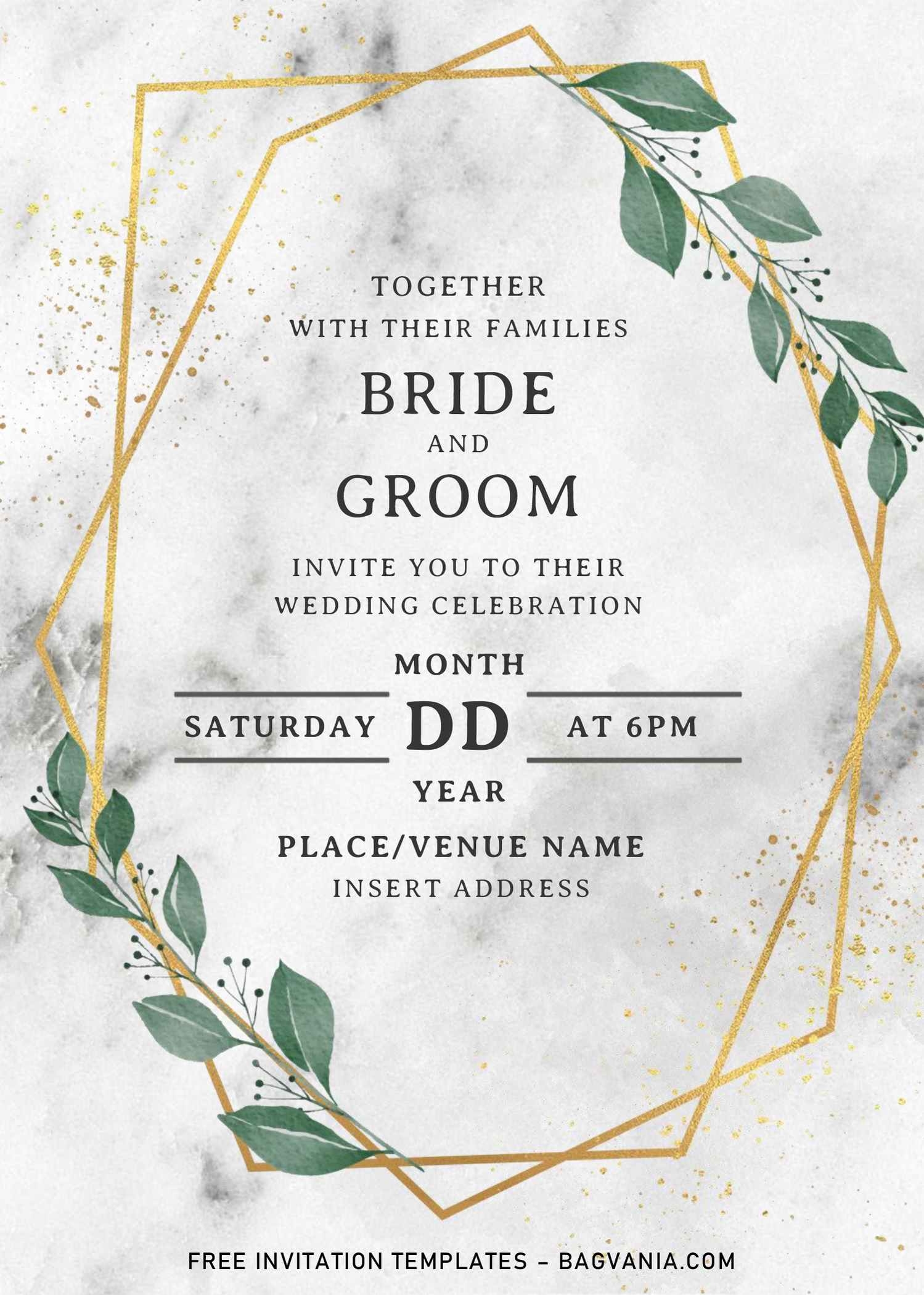 Free Printable Blank Wedding Invitation Templates Msahall