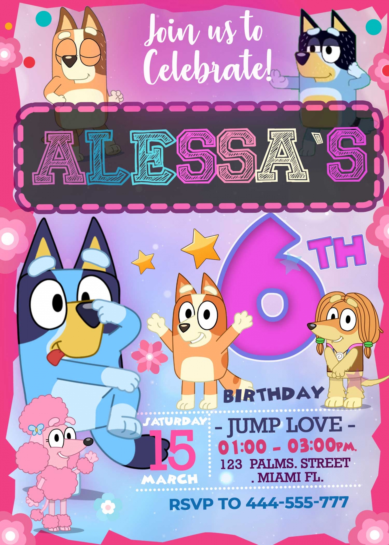 Free Printable Bluey Invitations FREE Printable A Z