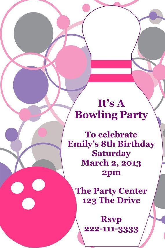 Free Printable Bowling Birthday Party Invitations Printable Templates