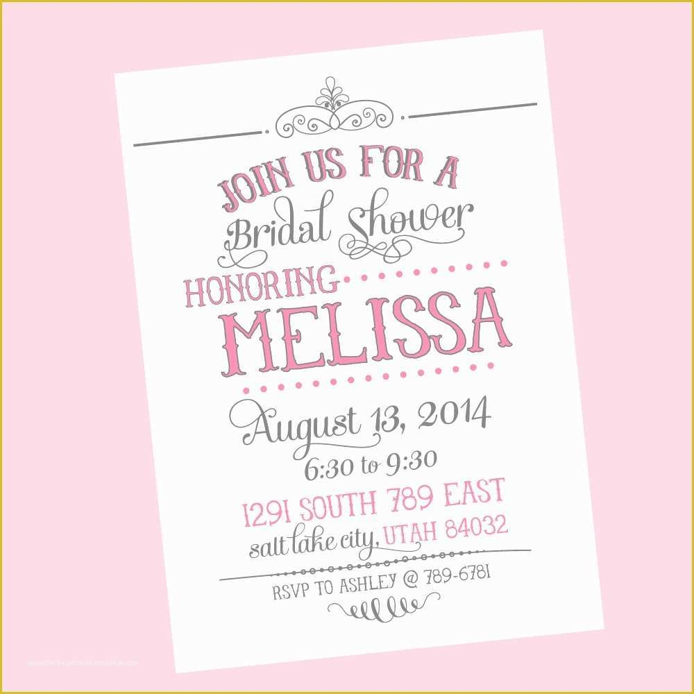 Free Printable Bridal Shower Invitations Templates Of Free Printable