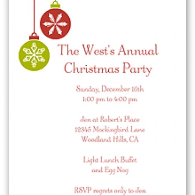 Free Printable Christmas Party Invitations