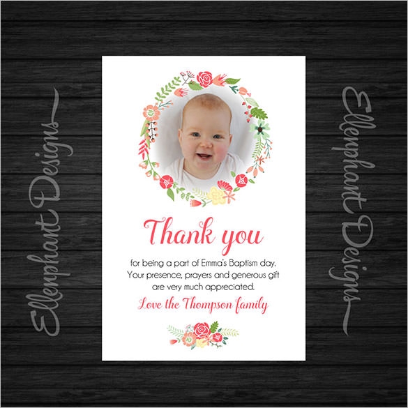 Free Printable Custom Christening Thank You Card Templates 41 OFF