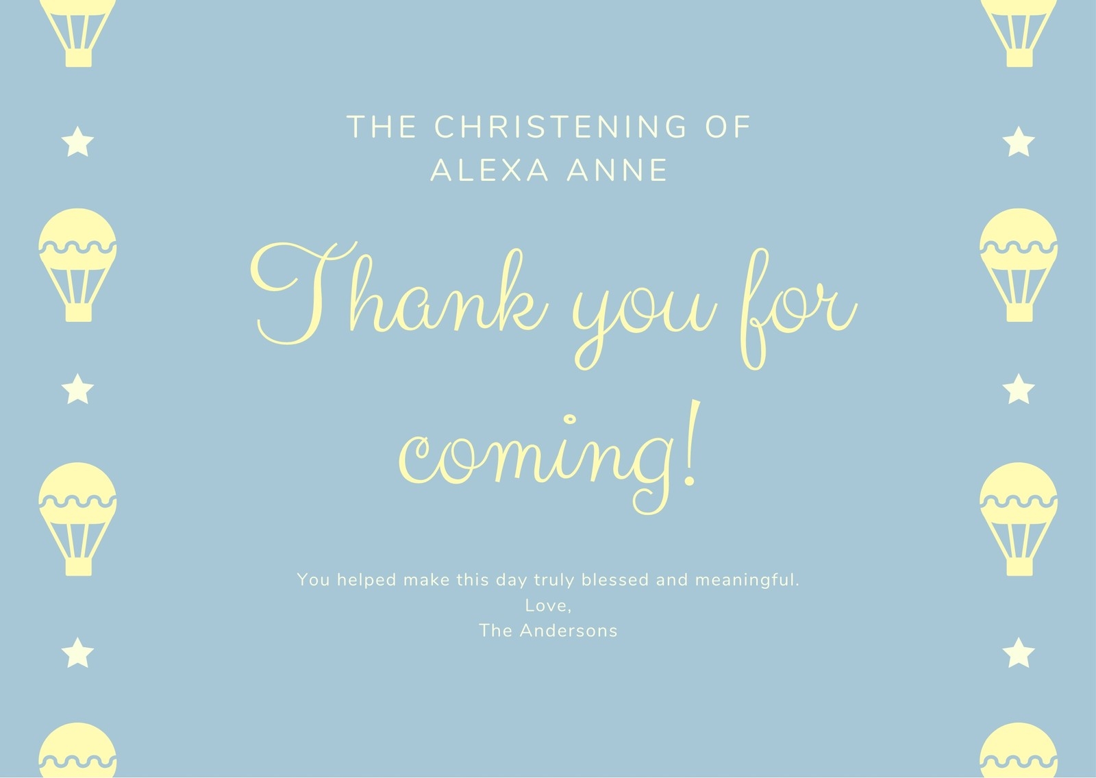 Free Printable Custom Christening Thank You Card Templates 44 OFF