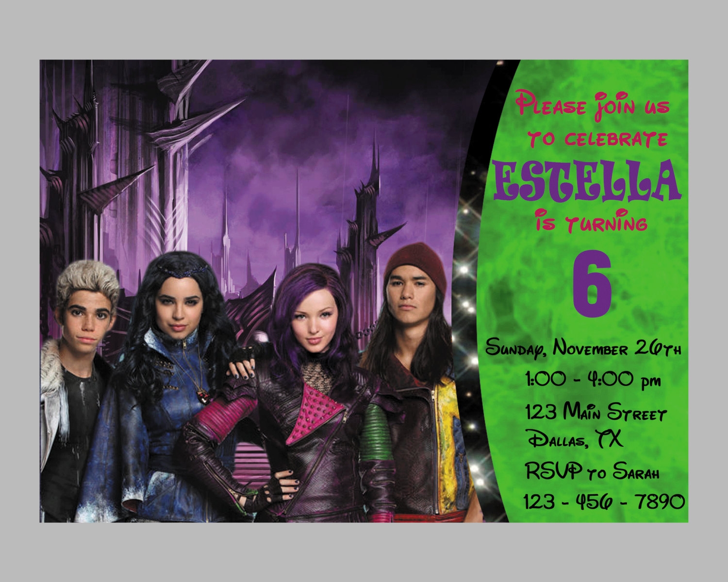 Free Printable Descendants Invitations