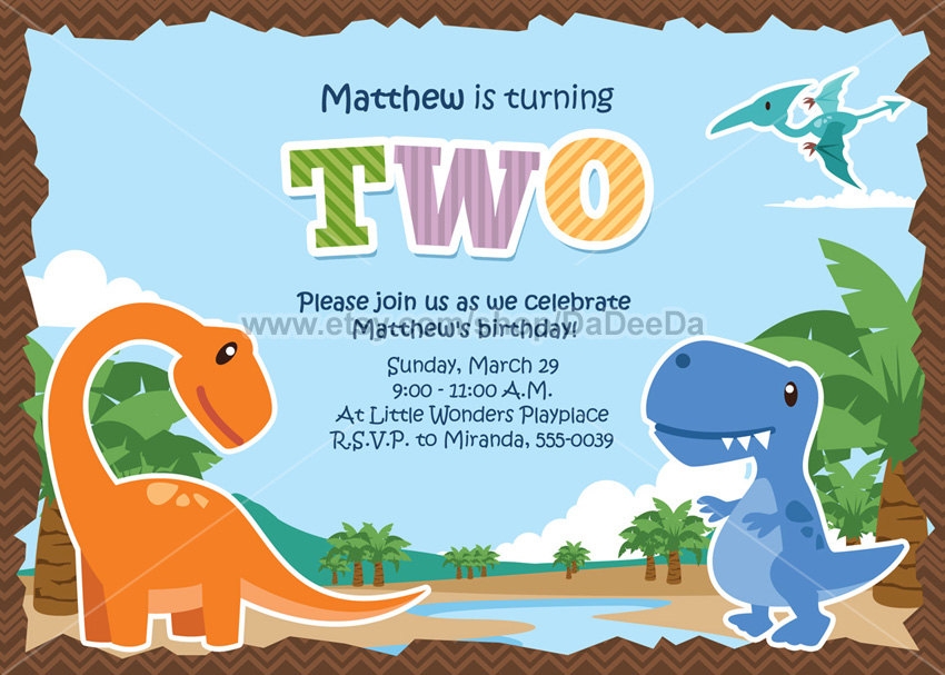 Free Printable Dinosaur Birthday Invitations Dolanpedia
