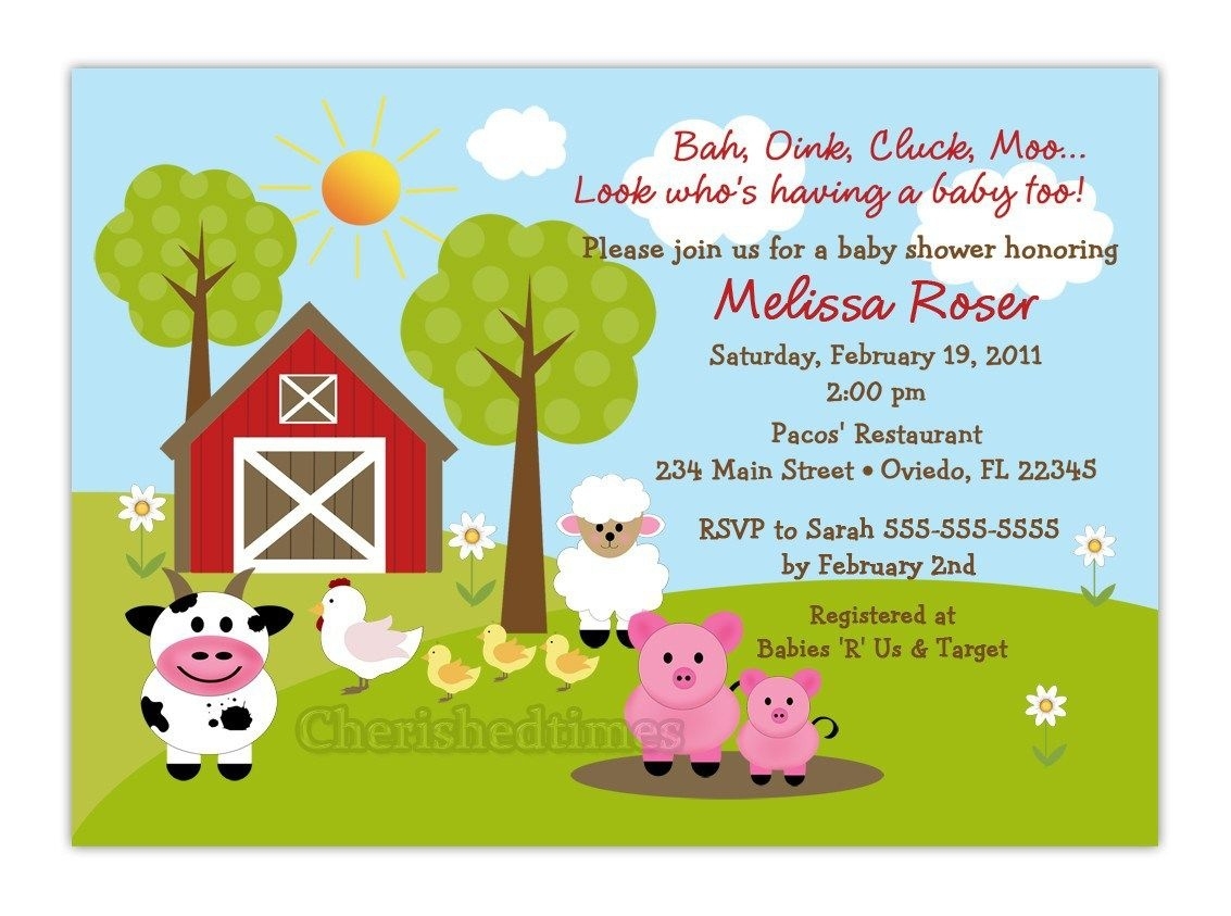 Free Printable Farm Birthday Invitations Free Printable