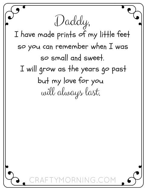 Free Printable Father S Day Footprint Poem Artofit