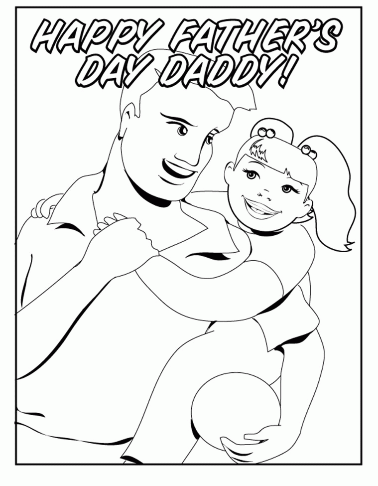 Free Printable Fathers Day Cards For Kids To Color Coloring Home