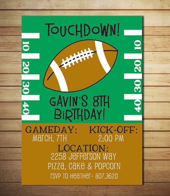 Free Printable Football Birthday Invitations Download Hundreds FREE 