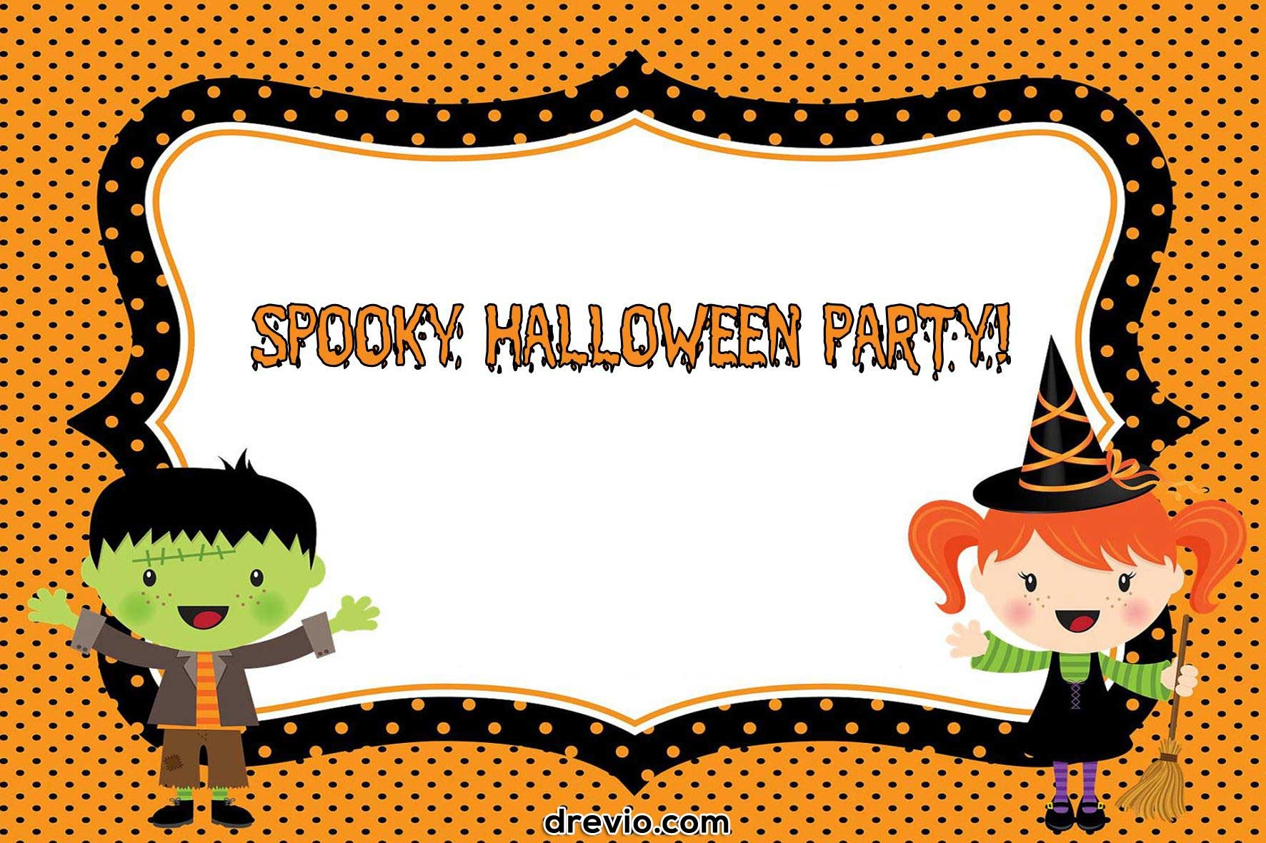 Free Printable Halloween Birthday Party Invitations Bagvania FREE 